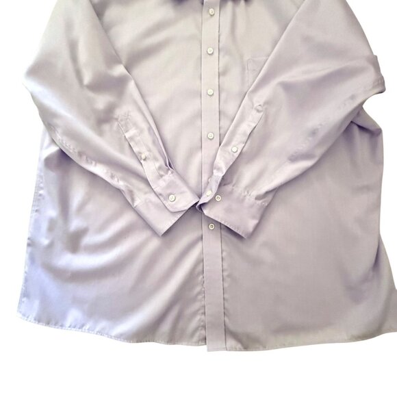 Joseph Abboud Mens Dress Shirt Size XL XXL Button Up Regular Fit Lavender Cotton - Picture 3 of 7